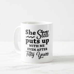 50おもしろい年結婚記念 コーヒーマグカップ