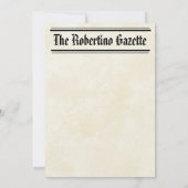 50おもしろい新聞を回す誕生日 招待状 (裏面)