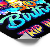 50おもしろい歳の警告Pへの50誕生日旅行 ポスター (角)