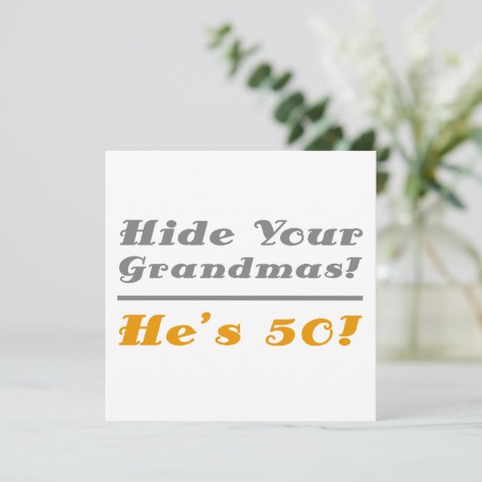 50おもしろい番目の誕生日の贈り物 カード (スタンド正面)