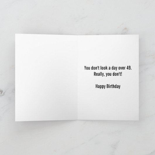 50おもしろい番目の誕生日カード – - 50?とんでもない カード (内部)
