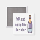 50おもしろい番目の誕生日ギフトアイディア マグネット (正面/裏面)