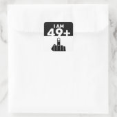 50おもしろい番目の誕生日ギフト、49プラス1 スクエアシール (バッグ)