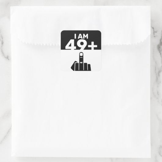 50おもしろい番目の誕生日ギフト、49プラス1 スクエアシール (バッグ)