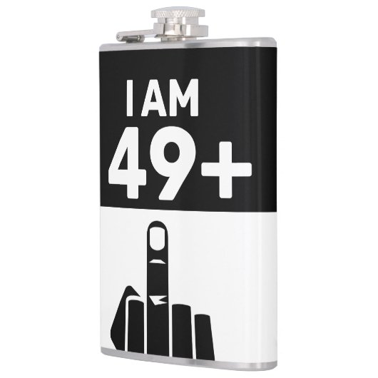 50おもしろい番目の誕生日ギフト、49プラス1 フラスク (左)