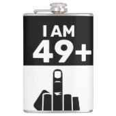 50おもしろい番目の誕生日ギフト、49プラス1 フラスク (正面)