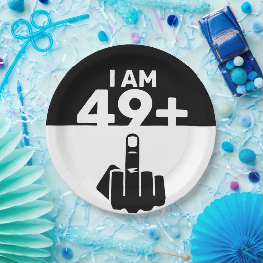 50おもしろい番目の誕生日ギフト、49プラス1 ペーパープレート (パーティー)