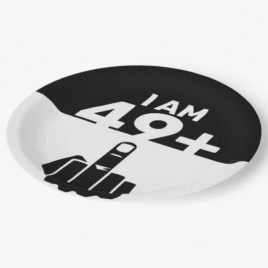 50おもしろい番目の誕生日ギフト、49プラス1 ペーパープレート (アングル)