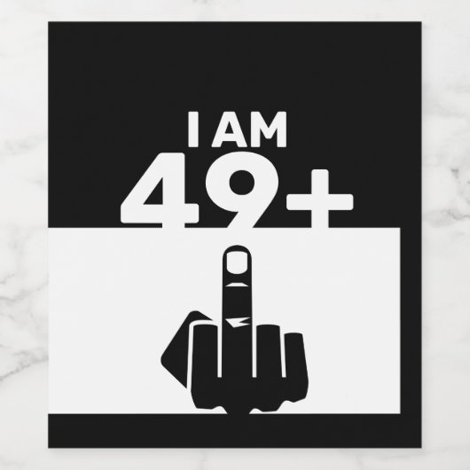 50おもしろい番目の誕生日ギフト、49プラス1 ワインラベル (シングルラベル)