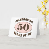 50おもしろい番目の誕生日 カード (黄色い花)