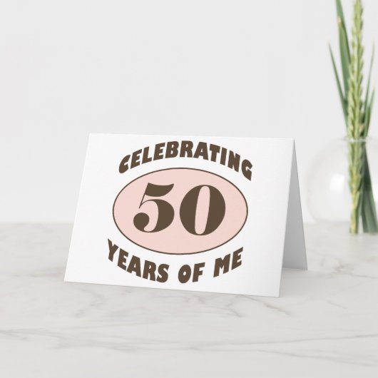 50おもしろい番目の誕生日 カード (正面)