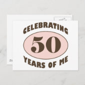 50おもしろい番目の誕生日 ポストカード (正面/裏面)