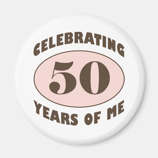 50おもしろい番目の誕生日 マグネット (正面)