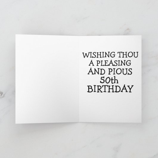 50おもしろい番誕生日グリーティングカード カード (内部)