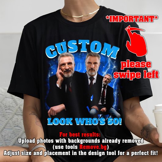50おもしろい番誕生日シャツ誰50だ！ Tシャツ