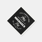 50おもしろい誕生日パーソナライズされた スタンダードカクテルナプキン (角)