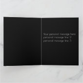 50おもしろい誕生日ブラック折り畳みグリーティングカード カード (内部)