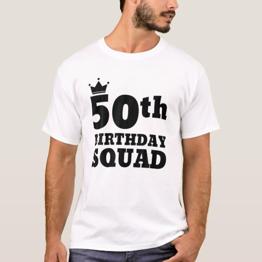 50おもしろい誕生日分隊パーティー50歳 Tシャツ (正面)