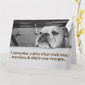 50おもしろい誕生日大グリーティングカード – Poo Joke カード (黄色い花)