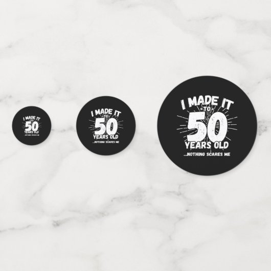 50おもしろい誕生日引用文皮肉50歳 コンフェッティ (正面)