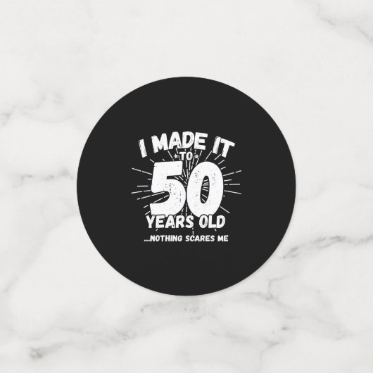 50おもしろい誕生日引用文皮肉50歳 コンフェッティ (スモール正面)