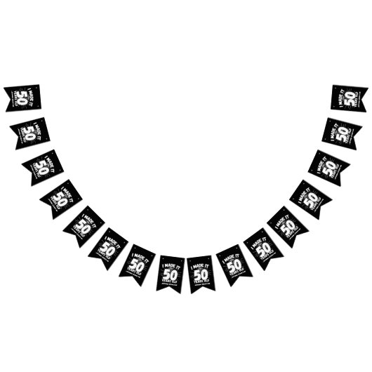 50おもしろい誕生日引用文皮肉50歳 バンティングフラッグ (全)