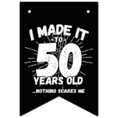 50おもしろい誕生日引用文皮肉50歳 バンティングフラッグ (第1の旗)