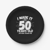 50おもしろい誕生日引用文皮肉50歳 ペーパープレート (正面)
