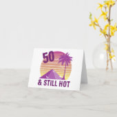 50おもしろい誕生日熱 カード (黄色い花)