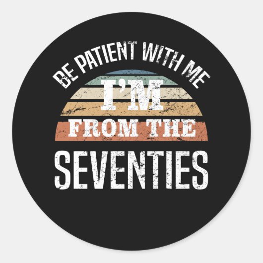 50おもしろい誕生日私は70年代の ラウンドシール (正面)