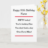 50おもしろい誕生日詩誕生日カード カード (黄色い花)