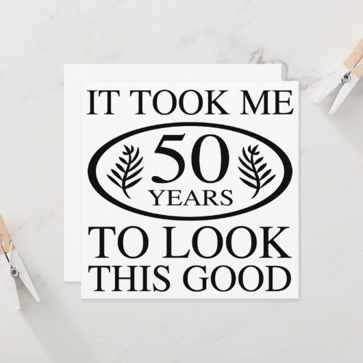 50おもしろい誕生日 カード (正面/裏面インサイチュ)