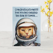 50おもしろい誕生日 カード (黄色い花)