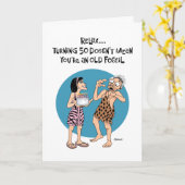 50おもしろい誕生日 カード (黄色い花)