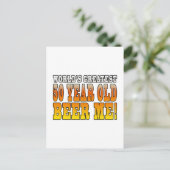 50おもしろい誕生日：世界最大級50歳 ポストカード (スタンド正面)