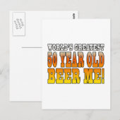 50おもしろい誕生日：世界最大級50歳 ポストカード (正面/裏面)