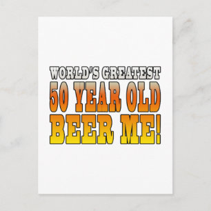 50おもしろい誕生日:世界最大級50歳 ポストカード