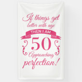 50おもしろい誕生日「完璧」 横断幕 (縦)