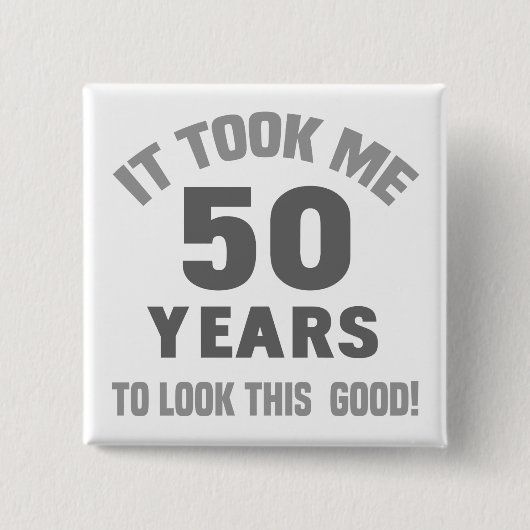 50おもしろい誕生日 缶バッジ (正面)
