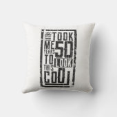 50おもしろい誕生日B日ギフトことわざ年齢50歳 クッション (裏面)