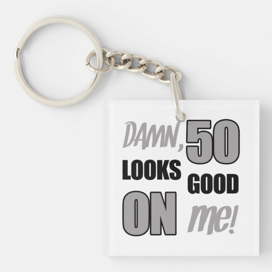 50おもしろい誕生日Gagギフト キーホルダー (正面)