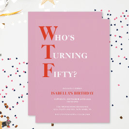 50おもしろい誕生日WTF ユーモアのある 招待状