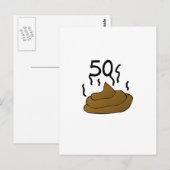 50おもしろい Stinks第50回誕生日デザイン ポストカード (正面/裏面)