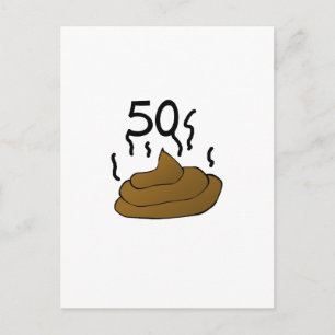 50おもしろい Stinks第50回誕生日デザイン ポストカード