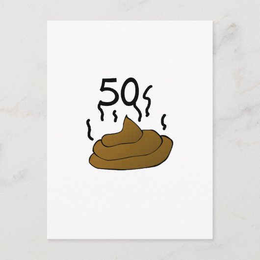 50おもしろい Stinks第50回誕生日デザイン ポストカード (正面)