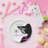 50およびすばらしいアールデコのエレガントな第50誕生日 ペーパープレート (パーティー)