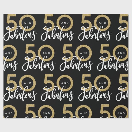 50およびすばらしいギフト用包装紙 ラッピングペーパー (フラット)