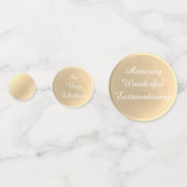 50およびすばらしいゴールド・トーンの|のテーブルの紙吹雪 コンフェッティ (裏面)