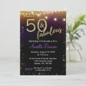 50およびすばらしいライトおよび星の誕生会 招待状 (スタンド正面)