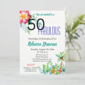 50およびすばらしい熱帯花の誕生会 招待状 (スタンド正面)